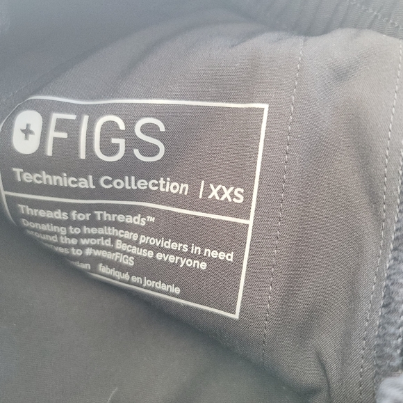 Figs High Waist Dowa Pants Black XXS - Picture 5 of 5